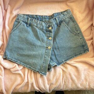 SHEIN Blue Size Tall Large Denim Shorts‎
